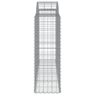 vidaXL kaarekujulised gabioonkorvid 4 tk, 200x50x120/140 cm, raud