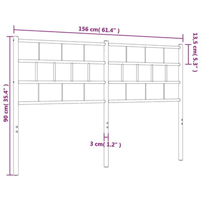 vidaXL metallist voodipeats, must, 150 cm