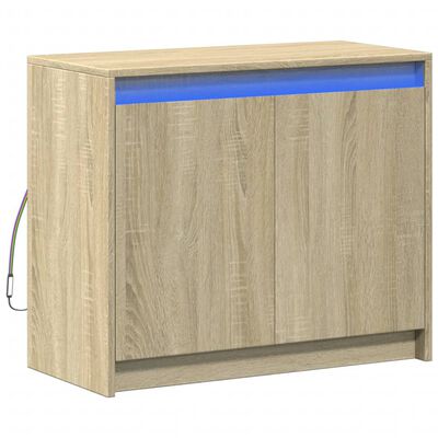 vidaXL puhvetkapp LED-tulega, Sonoma tamm, 72x34x61 cm, tehispuit