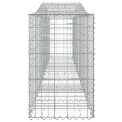 vidaXL kaarekujulised gabioonkorvid 9 tk, 400x50x80/100 cm, raud