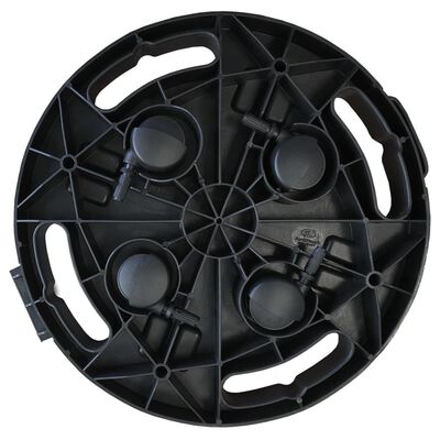 vidaXL ratastel taimealus, läbimõõt 30 cm, must, 170 kg
