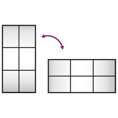 vidaXL seinapeegel, must, 30 x 60 cm, ristkülikukujuline, raud