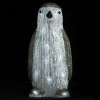 vidaXL LEDidega akrüülist pingviini kuju, tuppa/õue, 30 cm