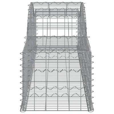 vidaXL kaarekujulised gabioonkorvid 2 tk, 300 x 50 x 40/60 cm, raud