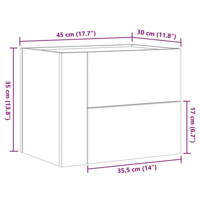 vidaXL seinale kinnitatavad öökapid 2 tk, valge, 45x30x35 cm