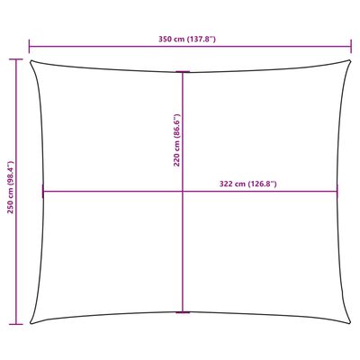 vidaXL oxford-kangast päikesepuri, ristkülik, 2,5 x 3,5 m, pruun