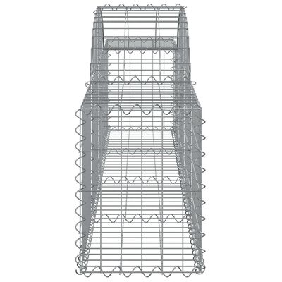 vidaXL kaarekujulised gabioonkorvid 4 tk, 200x30x40/60 cm, raud