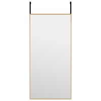 vidaXL uksepeegel, kuldne, 30 x 60 cm, klaas ja alumiinium