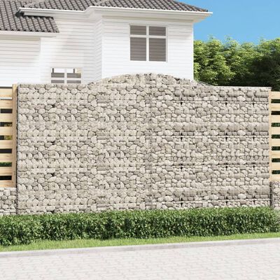 vidaXL kaarekujulised gabioonkorvid 4 tk, 400x30x220/240 cm, raud