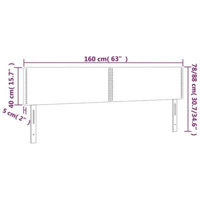 vidaXL voodipeatsid 2 tk, must, 80x5x78/88 cm, kangas