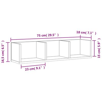 vidaXL seinakapp, 2 tk, betoonhall, 75x18x16,5 cm, tehispuit