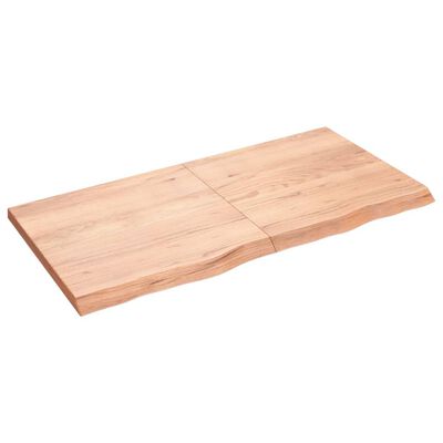 vidaXL lauaplaat, helepruun, 120x60x(2-4) cm, töödeldud tammepuit