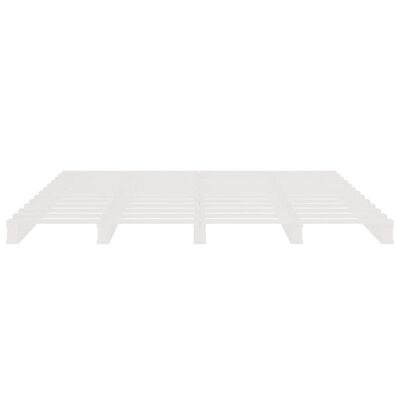 vidaXL kaubaalustest voodi, valge, 135 x 190 cm, männipuit