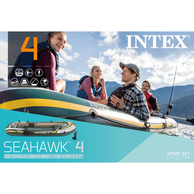 Intex Seahawk 4 Set kummipaat aerude ja pumbaga, 68351NP