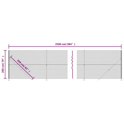 vidaXL võrkaed äärikuga, roheline, 2 x 25 m