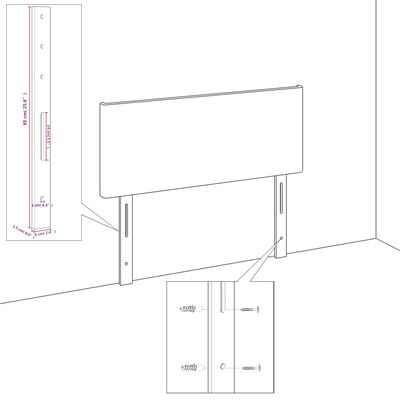 vidaXL LED-voodipeats, Cappuccino, 100x5x118/128 cm, kunstnahk