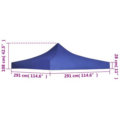 vidaXL peotelgi katus, 3 x 3 m, sinine