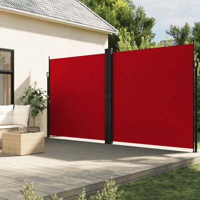 vidaXL lahtitõmmatav külgsein, punane, 220 x 1200 cm