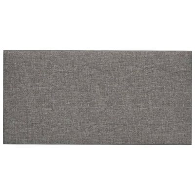 vidaXL seinapaneelid 12 tk, helehall, 30 x 15 cm, kangas, 0,54 m²