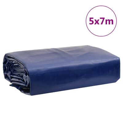 vidaXL present, sinine, 5 x 7 m, 650 g/m²