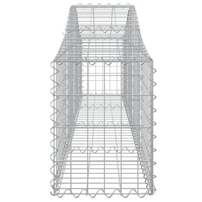 vidaXL kaarekujulised gabioonkorvid 12 tk, 200x30x40/60 cm, raud