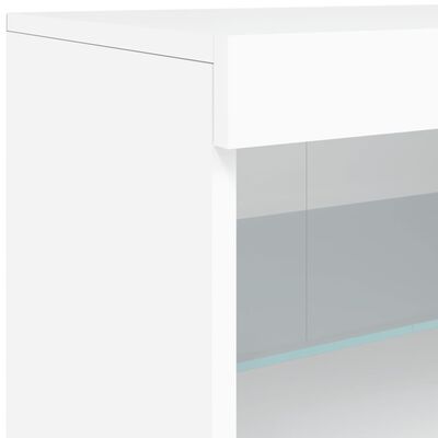 vidaXL puhvetkapp LED-tulega, valge, 162x37x67 cm