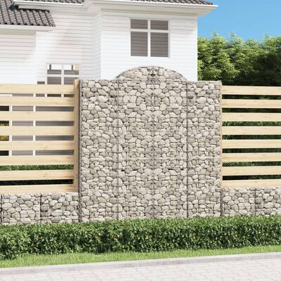 vidaXL kaarekujulised gabioonkorvid 3 tk, 200x30x220/240 cm, raud