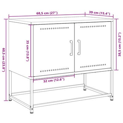 vidaXL telerikapp, oliiviroheline, 68,5x39x60,5 cm, teras