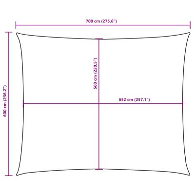 vidaXL oxford-kangast päikesepuri, ristkülik, 6 x 7 m, beež