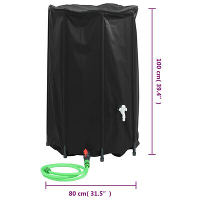 vidaXL kraaniga veepaak, kokkupandav, 500 l, PVC