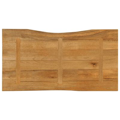 vidaXL lauaplaat, 110 x 60 x 2,5 cm, naturaalsete servadega, mangopuit