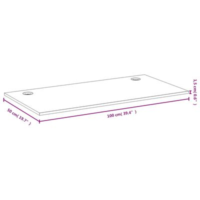 vidaXL kirjutuslaua plaat, 100 x 50 x 1,5 cm, bambus