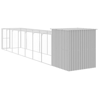 vidaXL kanapuur aedikuga, helehall, 165x863x181 cm, tsingitud teras