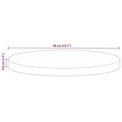 vidaXL ümmargune lauaplaat, Ø40x3,8 cm, taastatud puit