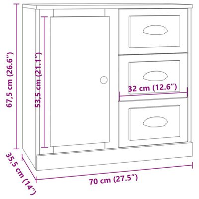 vidaXL puhvetkapid 3 tk, betoonhall, tehispuit