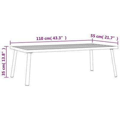 vidaXL 2-osaline aiamööbli komplekt, antratsiithall, teras