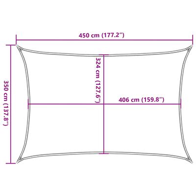 vidaXL päikesevarjupuri beež 4,5x3,5 m 100% polüester Oxford