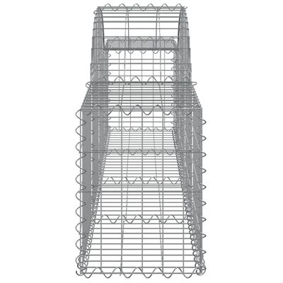 vidaXL kaarekujulised gabioonkorvid 6 tk, 200x30x40/60 cm, raud