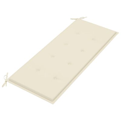 vidaXL 2-kohaline aiapink istmepadjaga, 120 cm, hall, eukalüptipuit