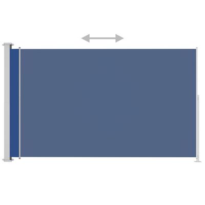 vidaXL lahtitõmmatav terrassi külgsein, 200 x 300 cm, sinine