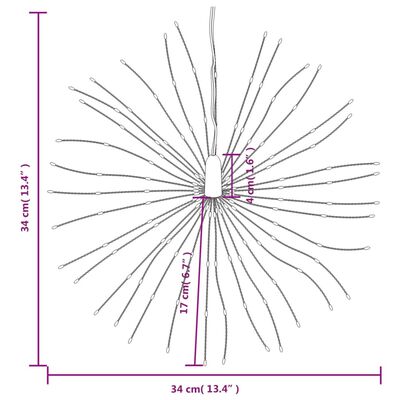 vidaXL jõulutuli 140 cm, LEDid, külm valge, 17 cm