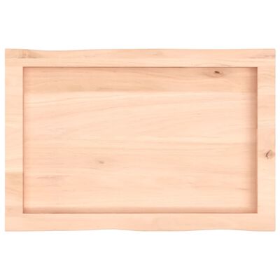 vidaXL lauaplaat, 60 x 40 x (2-6) cm, täispuit, naturaalsed servad