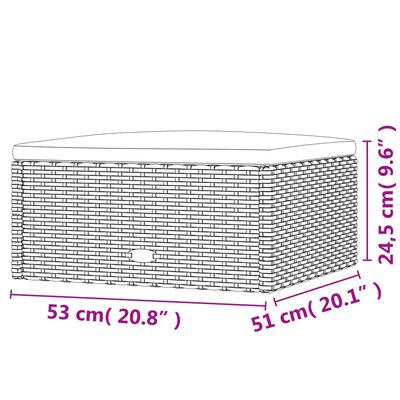 vidaXL 4-osaline aiamööblikomplekt patjadega, must, polürotang