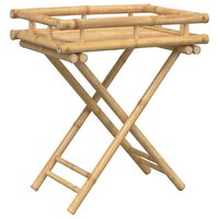vidaXL kokkupandav laud kandikuga, 60 x 40 x 68 cm, bambus
