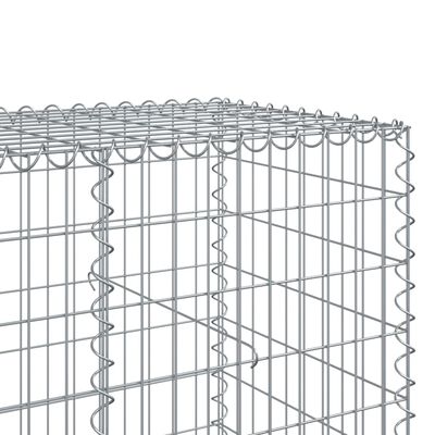 vidaXL kaanega gabioonkorv, 150 x 100 x 100 cm, tsingitud raud