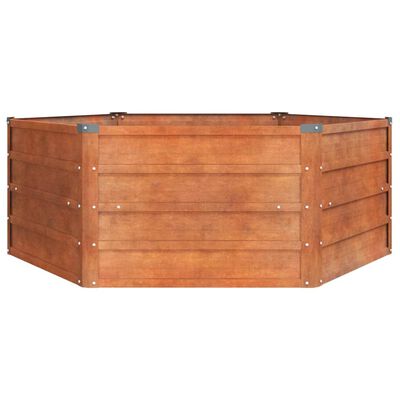 vidaXL taimekast, rooste, 129 x 129 x 45 cm, Corten-teras