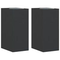 vidaXL õue seinavalgustid 2 tk, must, survevalatud alumiinium
