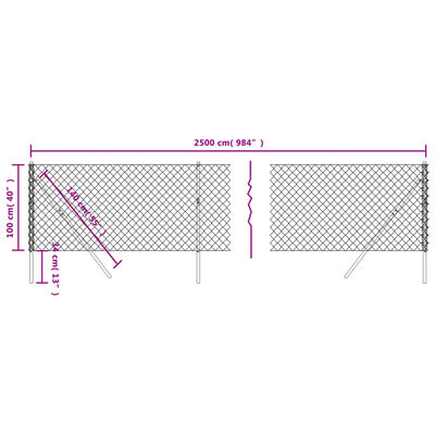 vidaXL võrkaed, roheline, 1 x 25 m