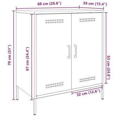 vidaXL puhvetkapp, must, 68x39x79 cm, teras