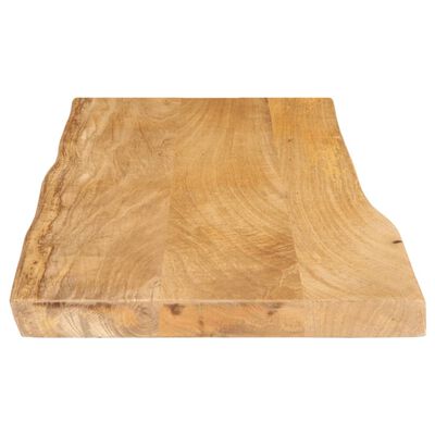 vidaXL lauaplaat, 100 x 40 x 3,8 cm, naturaalsete servadega, mangopuit